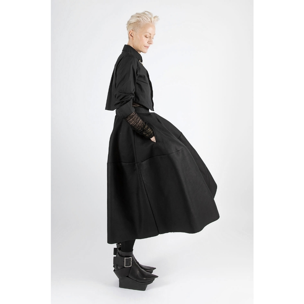 Esther Perbandt Squircle Custom Made Heavy Avante Garde Parachute Midi Skirt - Picture 9 of 13